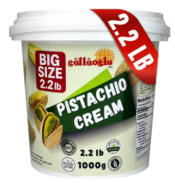 Pistachio Cream Bulk Tub - 2.2lb / 1 kg Gulluoglu enhanced Cream For Dubai Chocolate  Best options Pistachio Butter  Perfect Taste For Dubai Chocolate 35.2 ounce