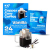 Copper Cow Coffee Premium Vietnamese Coffee Pouches, Vanilla, Dark Roast, 24 Pack, 0.4 Ounce Each