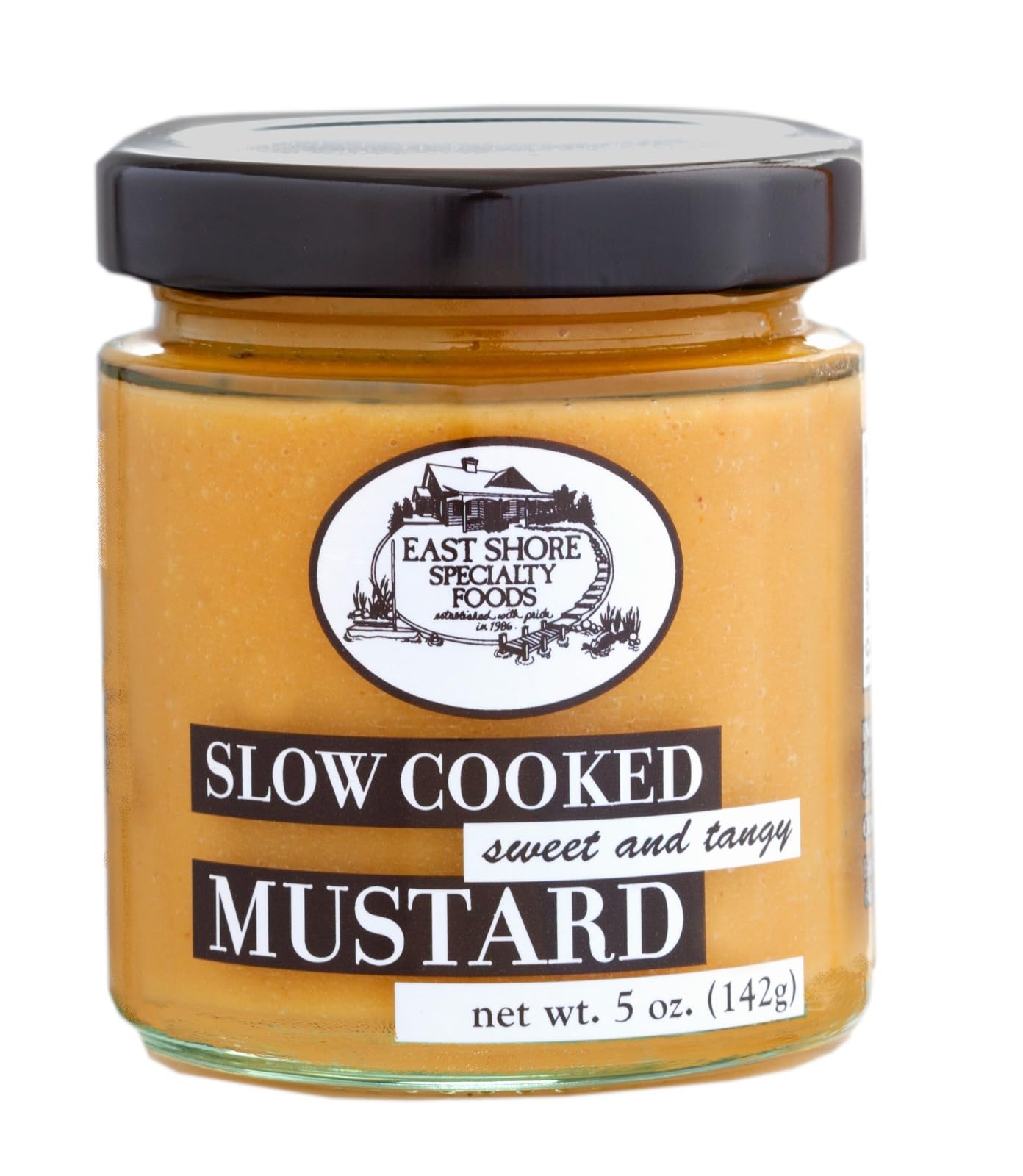 East Shore Sweet & Tangy Mustard - Gourmet Dipping Mustard for Pretzels, Sandwiches & Glazes, 5 oz Jar