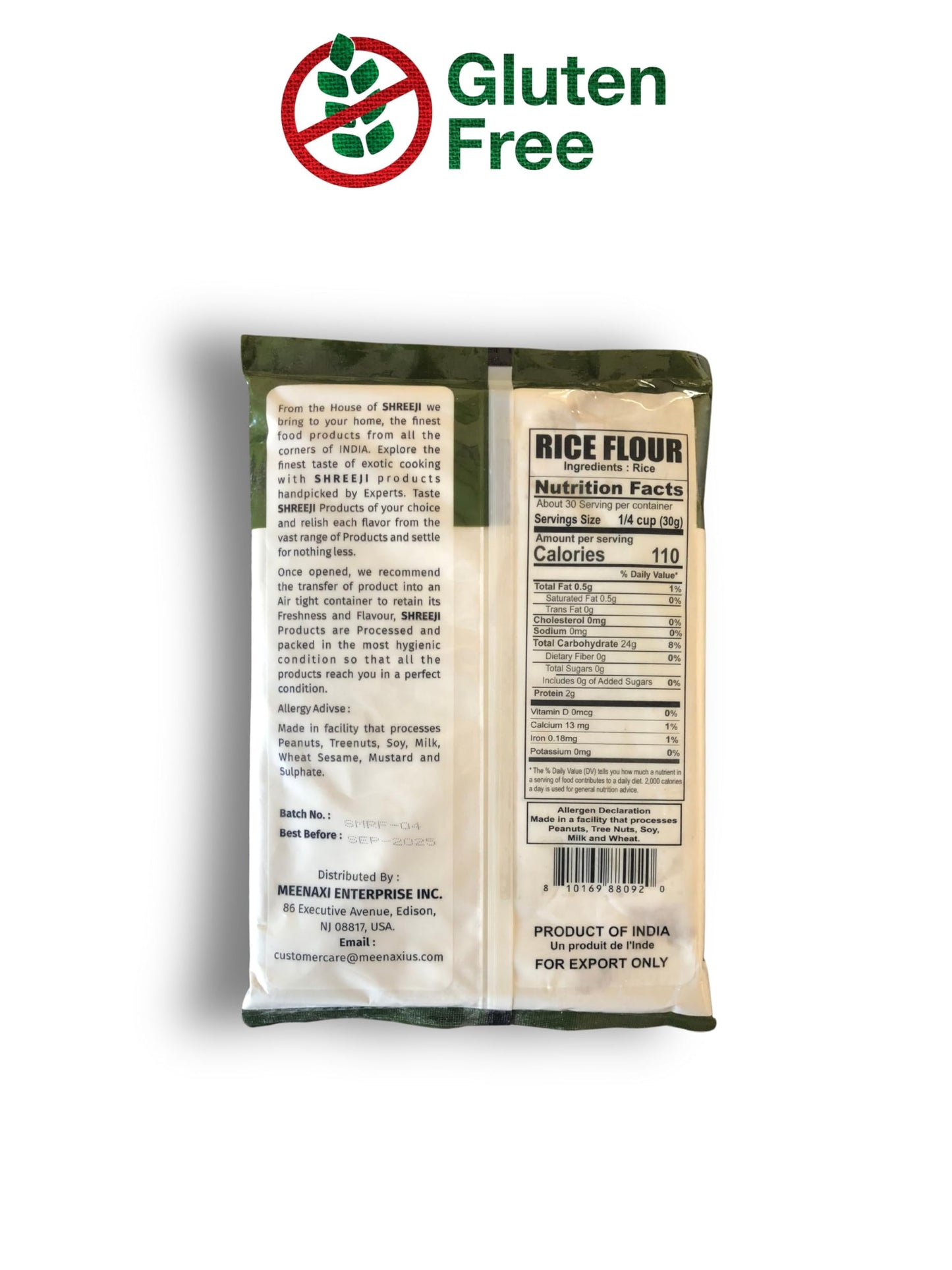 Rice Flour (Krishna Kamod) 2Lb/ 0.91Kg, *Naturally Gluten-Free*, Substitute For Baking, Product Of India