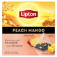 Lipton Black Tea Peach Mango Flavored Tea Bags, 20 Count, Pyramid Bags, Multicoloured, Model 800858