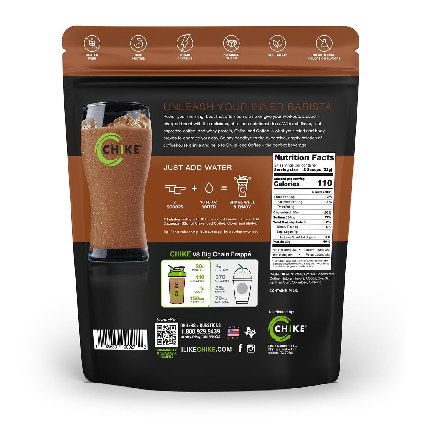 CHIKE Mocha High Protein Iced Coffee, 20g Protein, 1g Sugar, 27.1 Ounce, Keto Friendly, Gluten Free, Model CLUB-COFF-MO