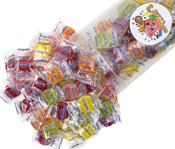 Grandys Candys Sunkist Fruit Gems, Individually Wrapped, Soft Sugar Dusted -Bulk Candy- All Natural- Nostalgic Flavors- Perfect