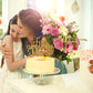COSIBOA Cake Topper, Gold Glitter, Best Mom Ever, Happy Birthday, FT-0012