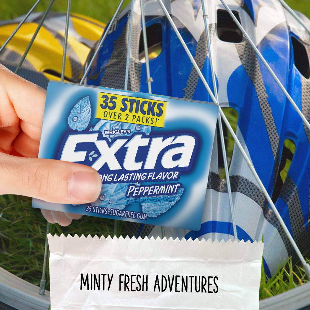 Wrigleys Extra Peppermint Chewing Gum Sugar Free Stick Rp 35 Ct