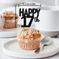 18pcs Black Glitter Dessert Cupcake Topper Pick for Funny Legend Since 2003 Theme Decor Supplies Men Women Happy 22nd Birthday P