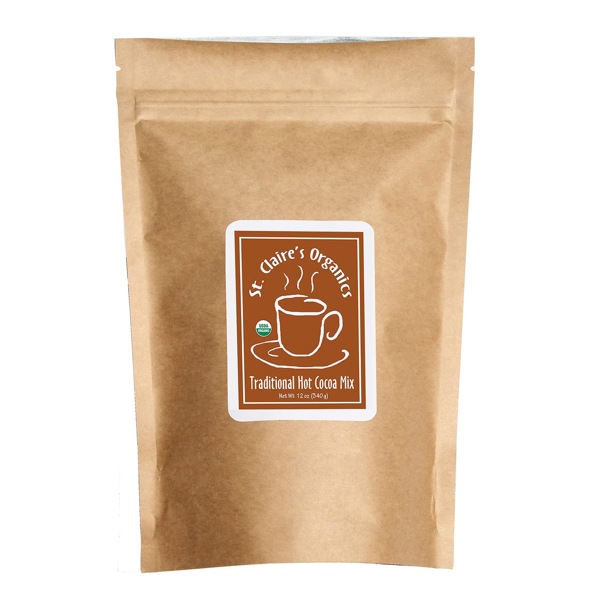 St. Claire'S Organic Gourmet Hot Cocoa, (Traditional, 12 Ounce Bag, 20 Servings) | Allergen-Free, Vegan, Gmo-Free, Gluten-Free |