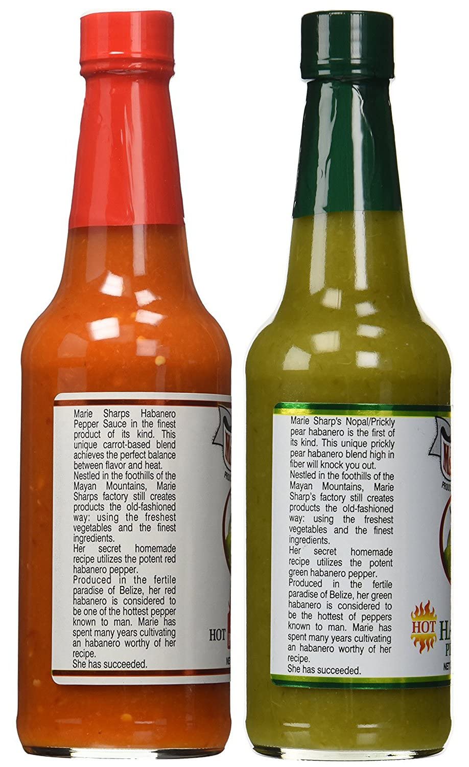 Marie Sharps HOT and Green Habanero Pepper Sauce 10oz