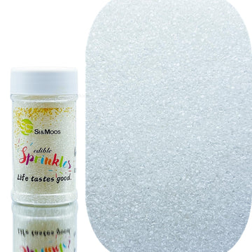 Se Si&Moos White Sanding Sugar White Edible Sparkling Sprinkles Sanding Sugar Crystals For Cookie Decorating Edible Glitter Rimm