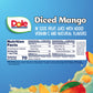 Dole Fruit Bowls Diced Mango Snacks, 4oz (Pack of 36), Gluten & Dairy Free, Orange