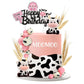 Pinkunn 23 Pcs Cow Cake Topper Farm Cake Decor Cow Cake Decorations With Cow Miniature Figurines Animal Birthday Party For Cow T