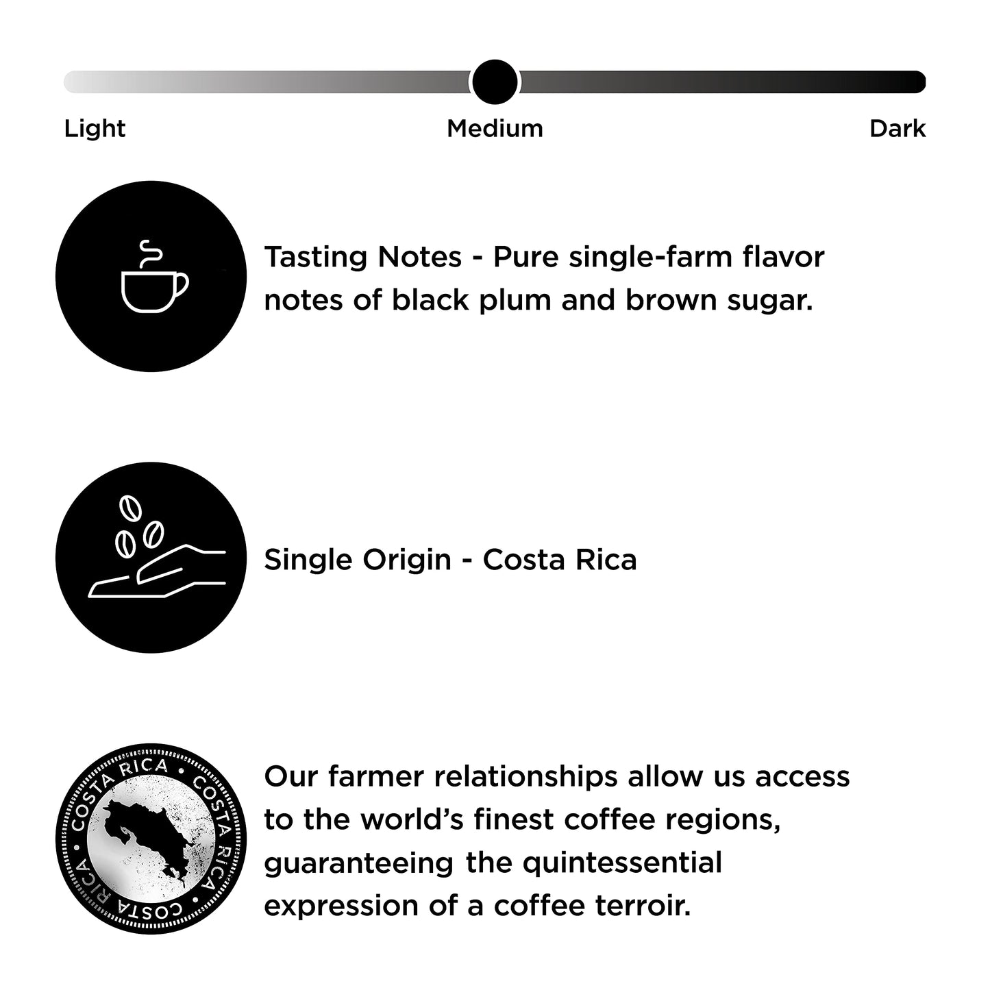 Peets Coffee People & Planet, Costa Rica Finca La Hilda, Ground Medium Roast, Single Origin, Single-farm flavor notes of black