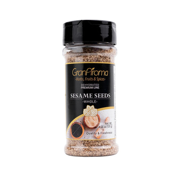 GranAroma Whole Sesame Seeds, Whole, Raw & Unhulled, Crunchy (4.64 Ounce)