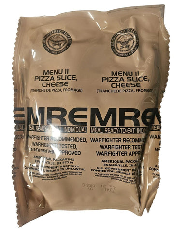 EPIDEMIC PROOF Genuine USGI MRE Meal, Ready to Eat, Cheese Pizza, 1.5 lbs, Inspection Date 01/2026 or Newer, New Packaging