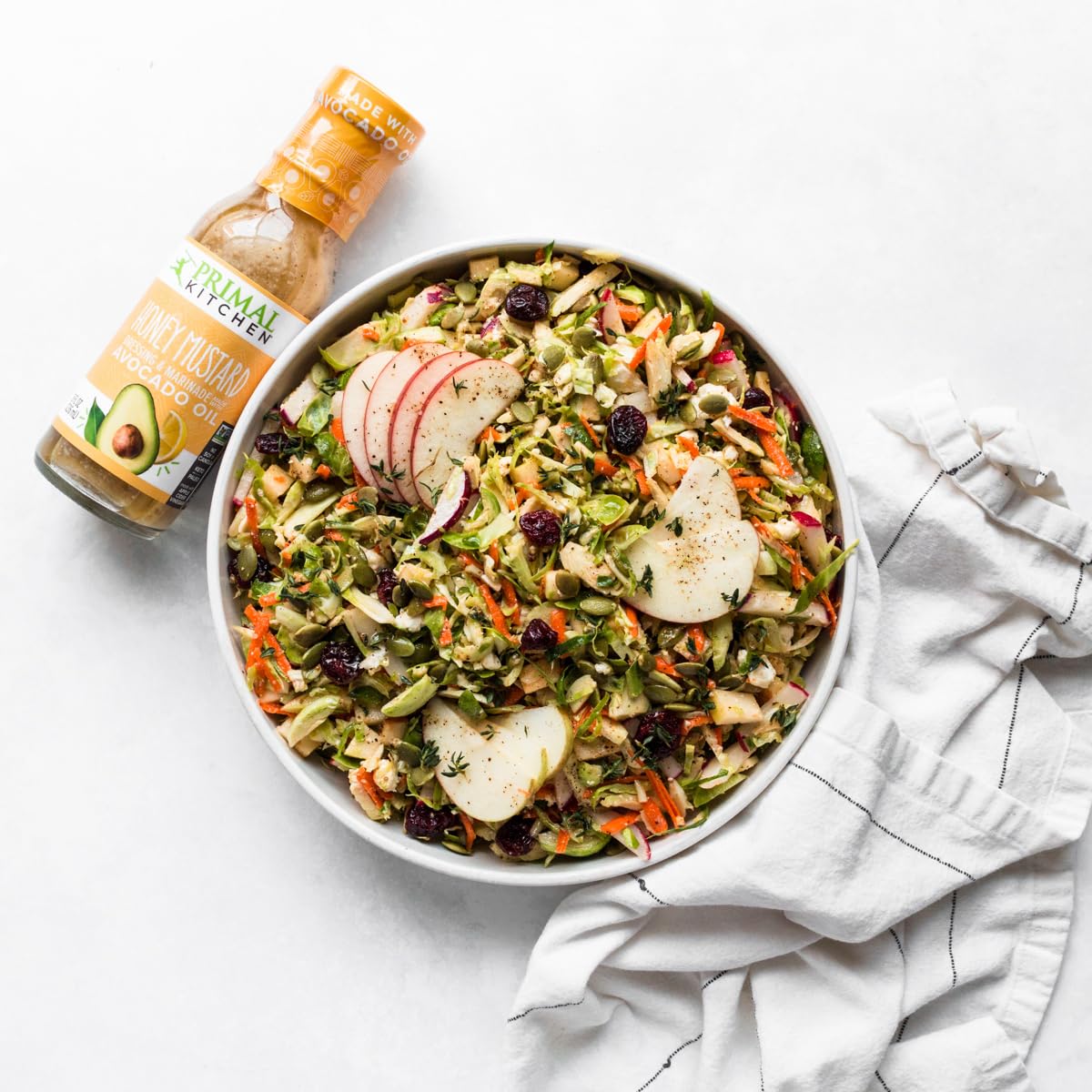 Primal Kitchen Honey Mustard Vinaigrette & Marinade Salad Dressing Made With Avocado Oil, Certified Paleo & Keto Certified, 8 Fluid Ounces