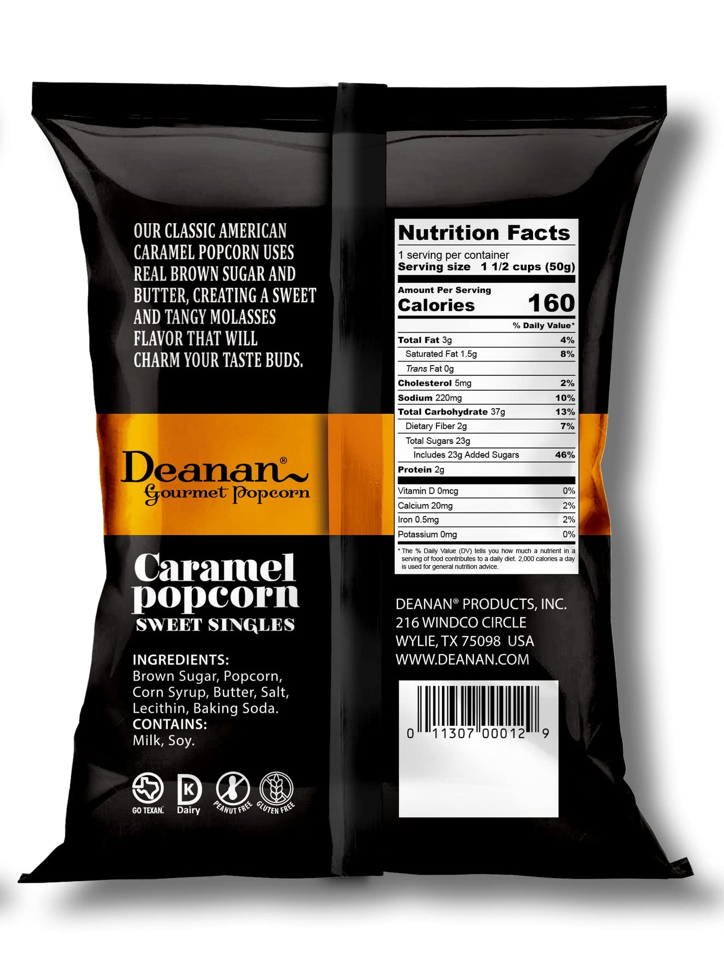 Deanan Caramel Popcorn 12 Count (1.5 Cup Ea)