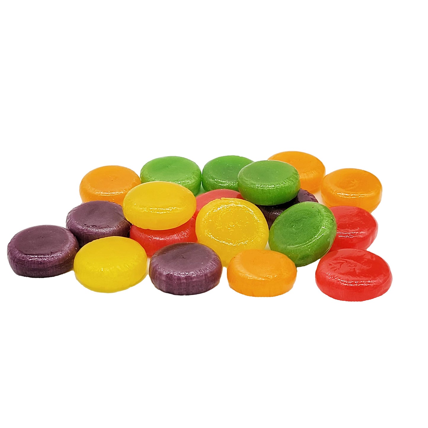 Fruidles Mixed-Fruit Discs Button Hard Candy, Individually Wrapped, Half-Pound