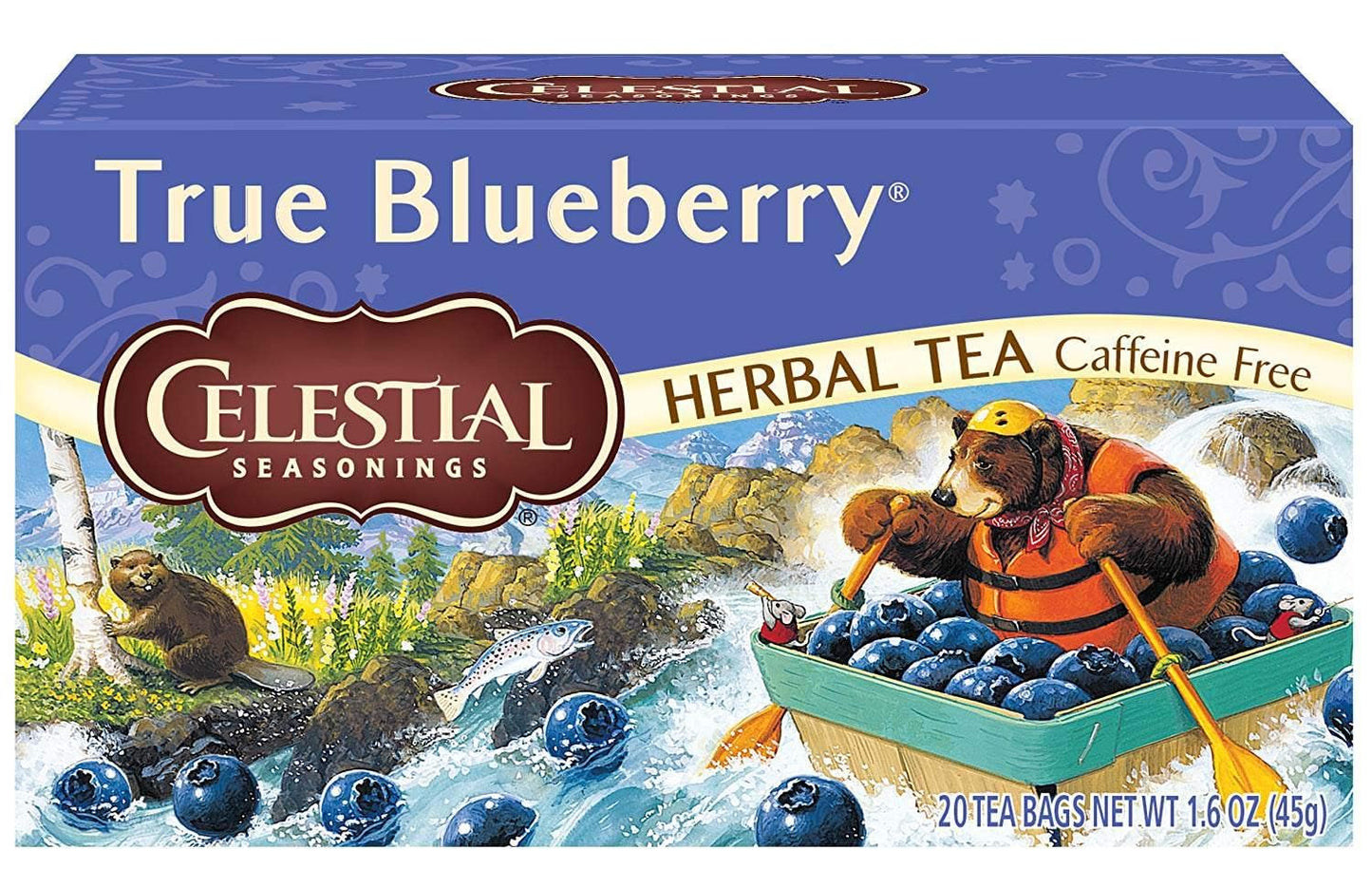 Celestial Seasonings Herbal Tea  True Blueberry  20 Count (Pack Of 3)