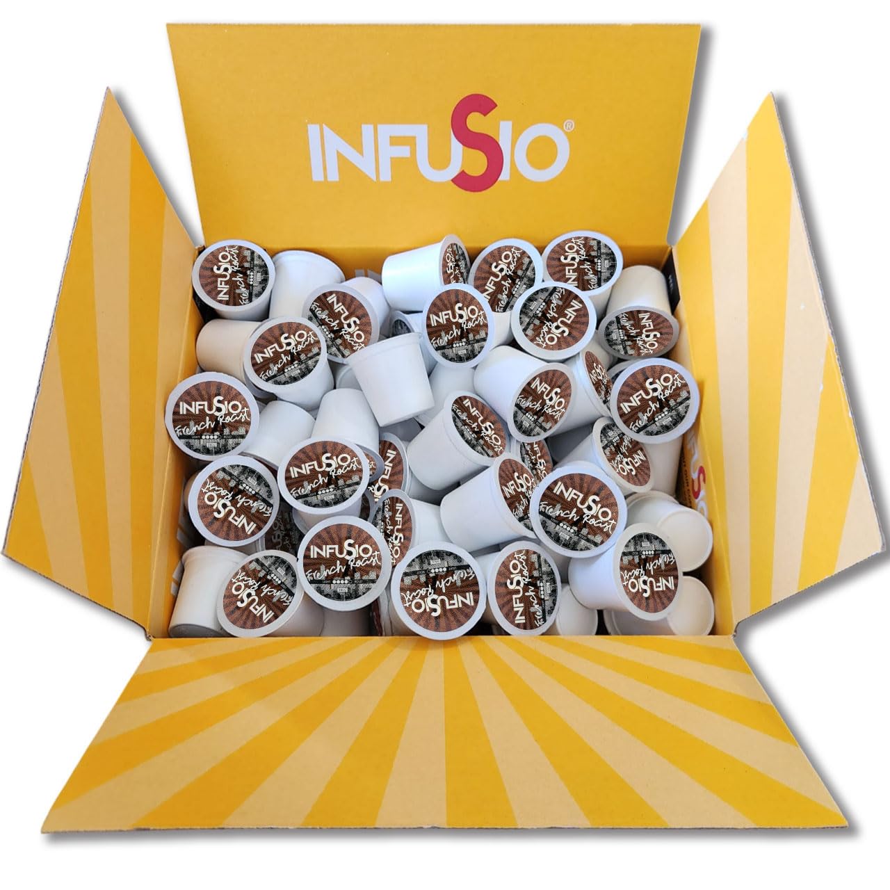 InfuSio French Roast Coffee Pods for Keurig K Cup® malt-inspired - 96 Count, Single Serve