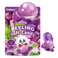 Cokoc Peelable Gummies Grape,Peeling Gummies Grape Candy,Individual Packaging 2.64Oz Bag Fruit Peelable Candy(Pack Of 3)