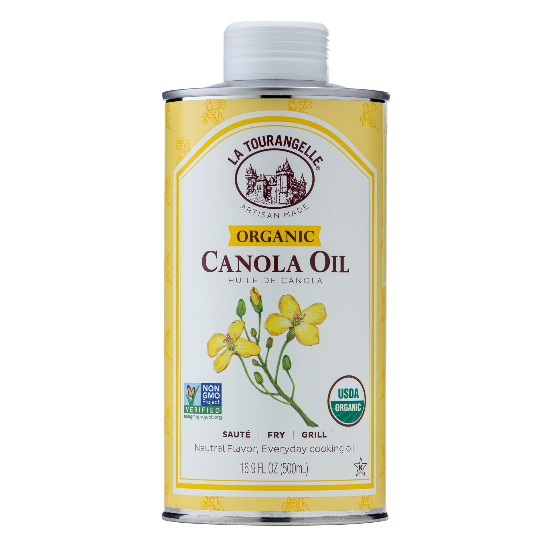 La Tourangelle Organic Canola Oil, Expeller-Pressed Non-GMO, 16.9 fl oz