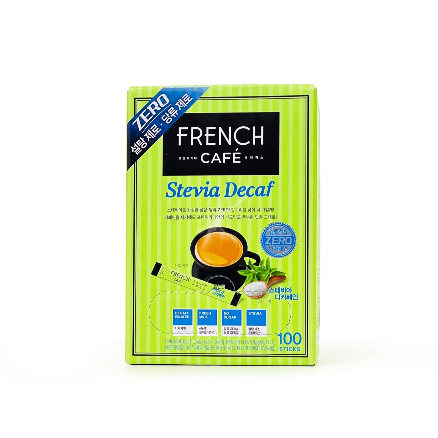 NAMYANG Stevia Instant Coffee Mix, Zero Sugar, Decaf, 100 Sticks, 0.04 Ounce