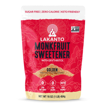 Lakanto Golden Monk Fruit Sweetener With Erythritol - Raw Cane Sugar Substitute, Zero Calorie, Keto Diet Friendly, Zero Net Carb