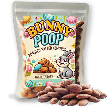Bunny Poop Almonds - Whimsically Delicious Roasted Almonds for Easter Laughs | Perfect for Baskets, Gifting, and Healthy Snackin