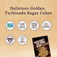 Sugar In The Raw Granulated Turbinado Cane Sugar Cubes, No Added Flavors Or Erythritol, Pure Natural Sweetener, Hot & Cold Drink