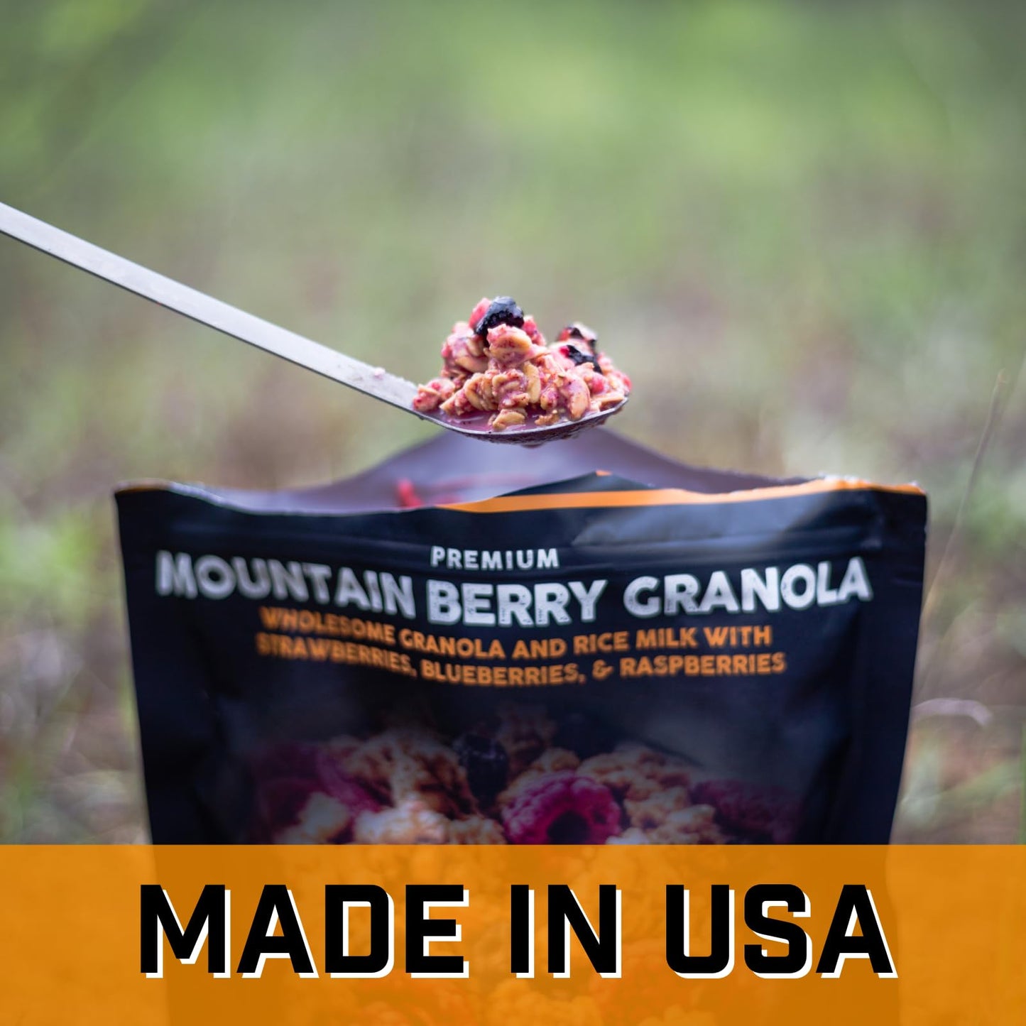 Peak Refuel Mountain Berry Granola With Rice Milk | Vegan, Dairy Free | Freeze Dried Backpacking And Camping Food | Amazing Tast