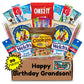 Hangry Kit Birthday Snack Box For Your Grandson - (20 Count) Happy Birthday Gift Basket Care Package - Contains Birthday Snacks,