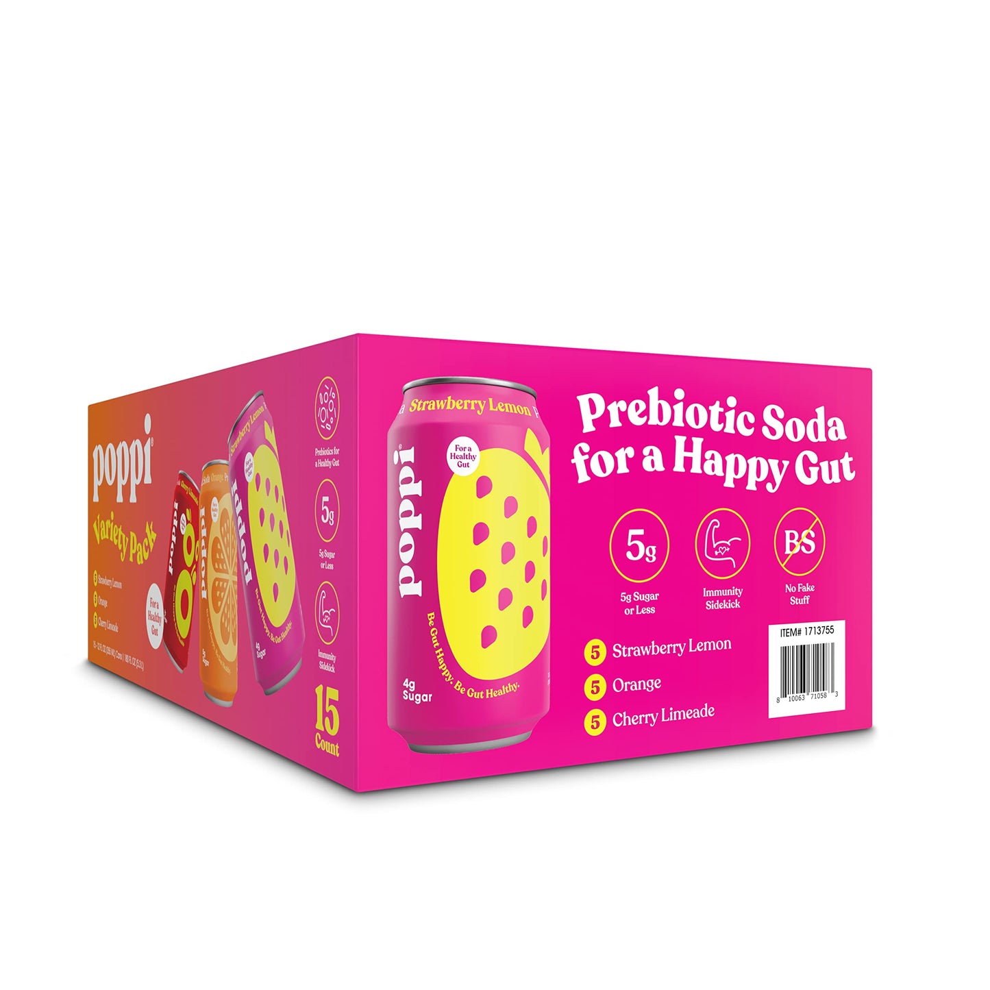 Poppi Variety Pack, 12 Oz, 15-Count