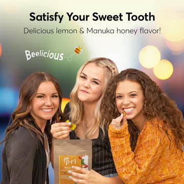 Pri Manuka Honey & Lemon Nuggets, Sweet And All Natural Hard Candy Treat, 1Lb