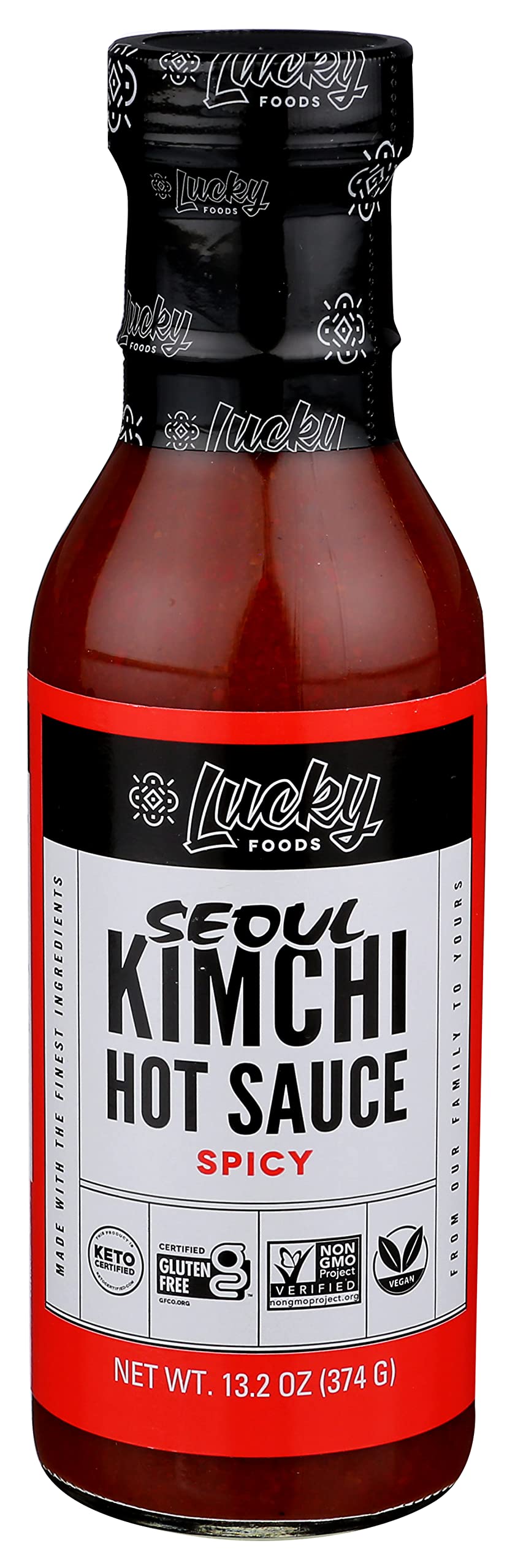 Lucky Foods Spicy Kimchi Hot Sauce 13.2 Ounce