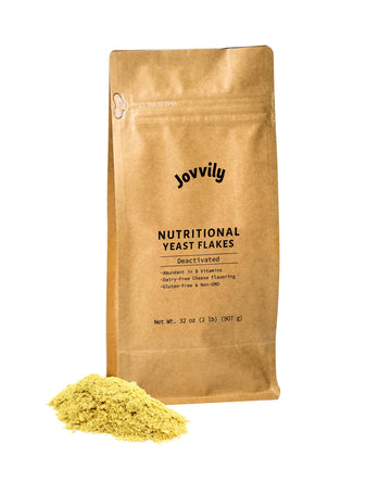 Jovvily Nutritional Yeast Flakes - 2Lb - Popcorn - Soups - Pastas