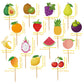 Mulukaya Fruit Cupcake Toppers, 30 Pcs, Paper, Watermelon Lemon G  Banana Strawberry, Model 552, Party Decorations