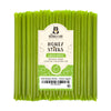 The Honey Jar Green Apple Flavored Honey Sticks - Pure Honey Straws For Tea, Coffee, Or A Healthy Treat - One Teaspoon Of Flavor
