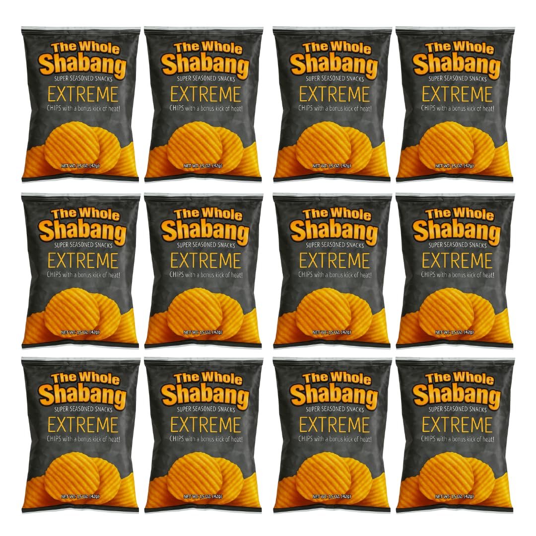 The Whole Shabang Chips By Moon Lodge - 12 Pack Of 1.5 Oz Bags - Bold Flavor  Commissary Favorite Snack (1.5 Ounces  Extreme)