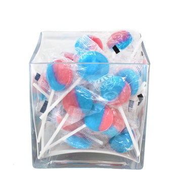 Cotton Candy Lollipop Suckers Individually Wrapped (30 Pack)