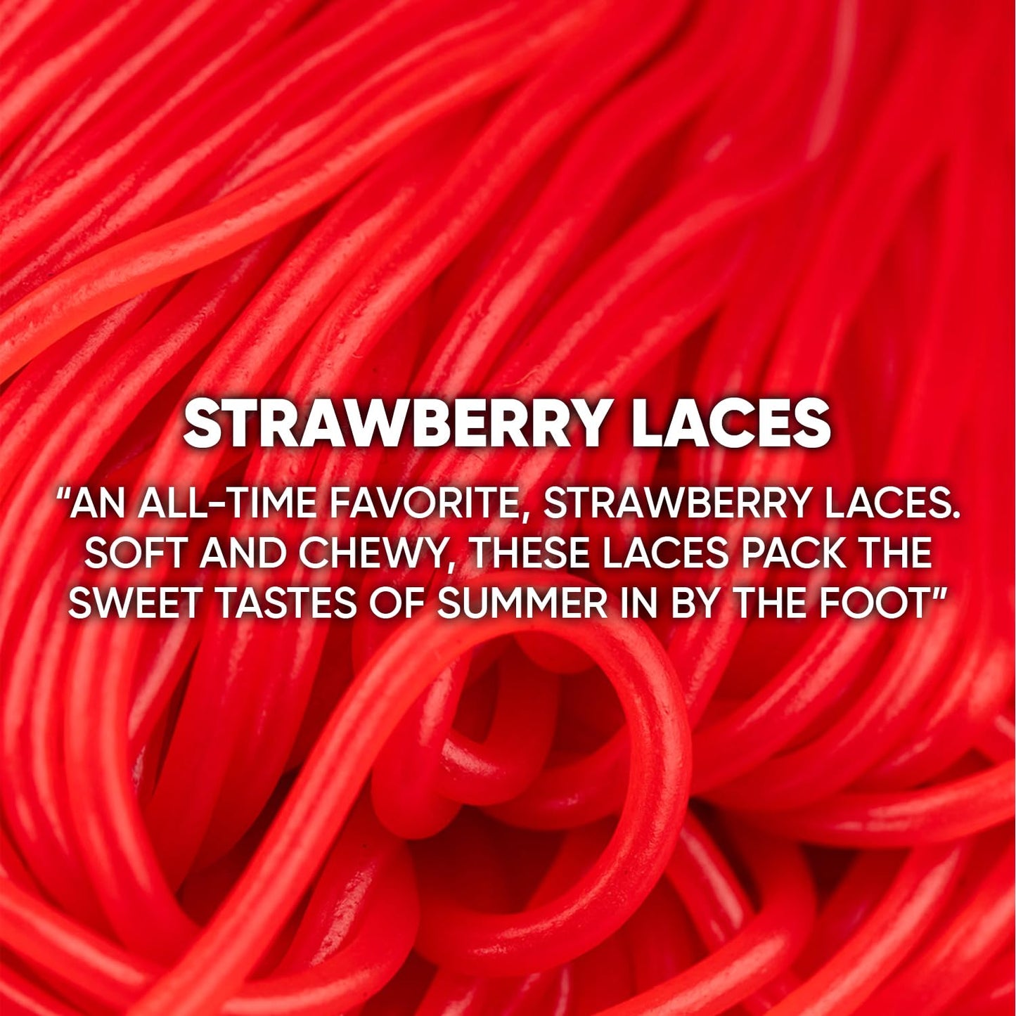R.U.S. Candy Licorice Laces - Soft & Chewy Strawberry Flavor - 2 lbs Bulk Size