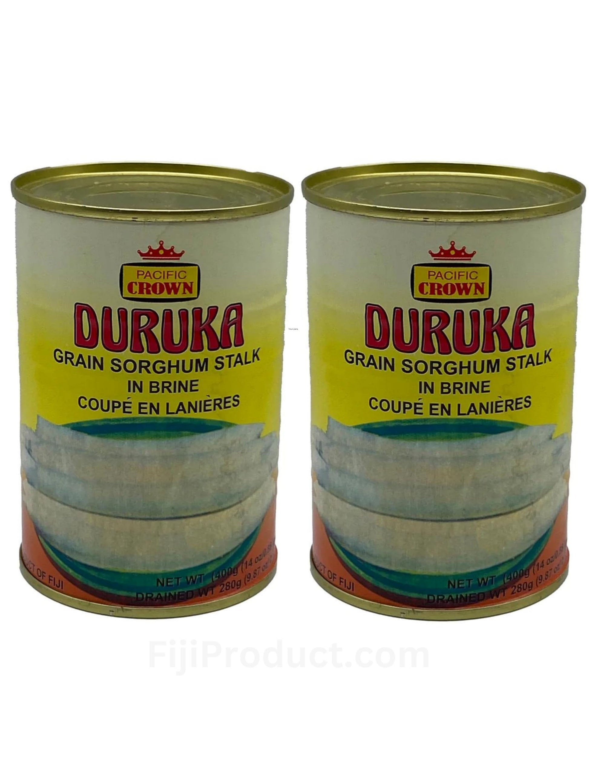 FIJI DURUKA - Grain Sorghum Stalk in Brine, Cultivated For its Tastiness (Pack Of 2 x 400g EA Can) Delicious Tasty Meal... Impor