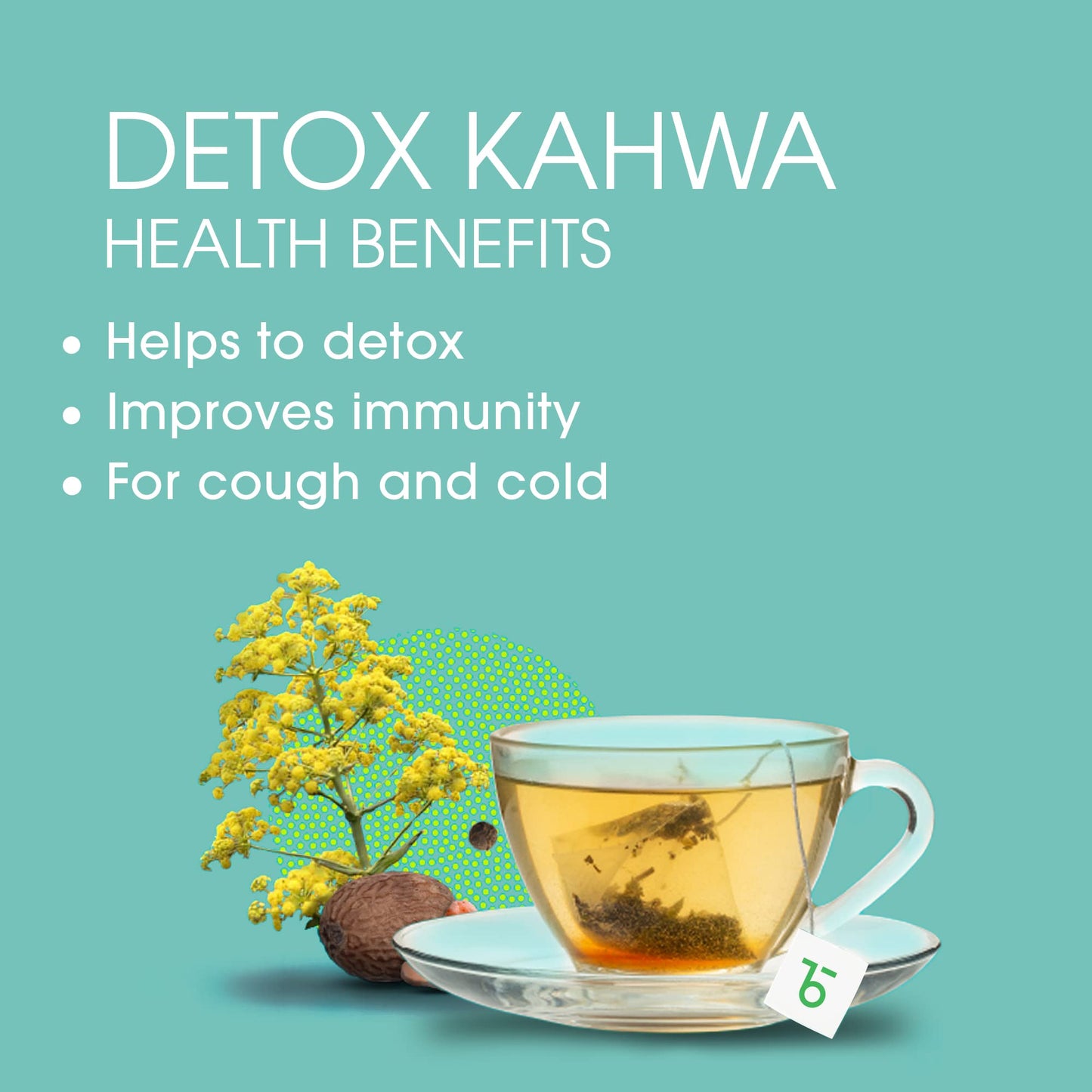 Teabox Enhanced Detox Green Tea | 100% Whole Leaf Green Tea With Ginger, Salt, Basil, Nutmeg, Pepper And Asafoetida | 0% Bitterness | 25 Tea Bags