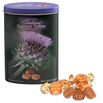 Gardiners of Scotland Handmade Fudge 300g Tin, Scottish Thistle Traditional Scottish Butter Toffees