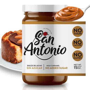 San Antonio No Added Sugar Dulce de Leche Classic Milk Caramel Spread - Gluten & Lactose Free Dessert Filling & Toppings, Ideal 