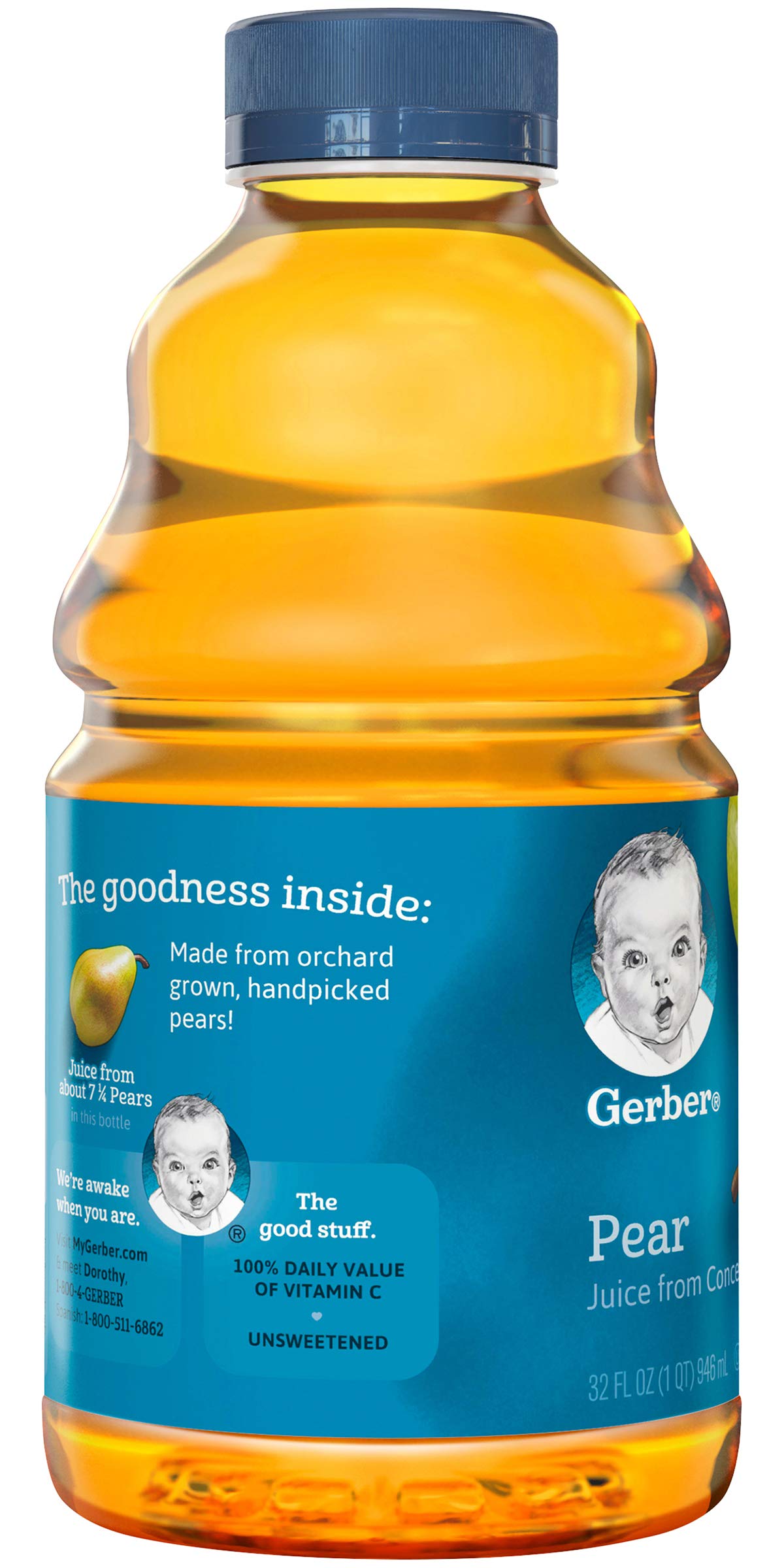 Gerber 100% Pear Juice, 32 Fl Ounce (Pack Of 6)