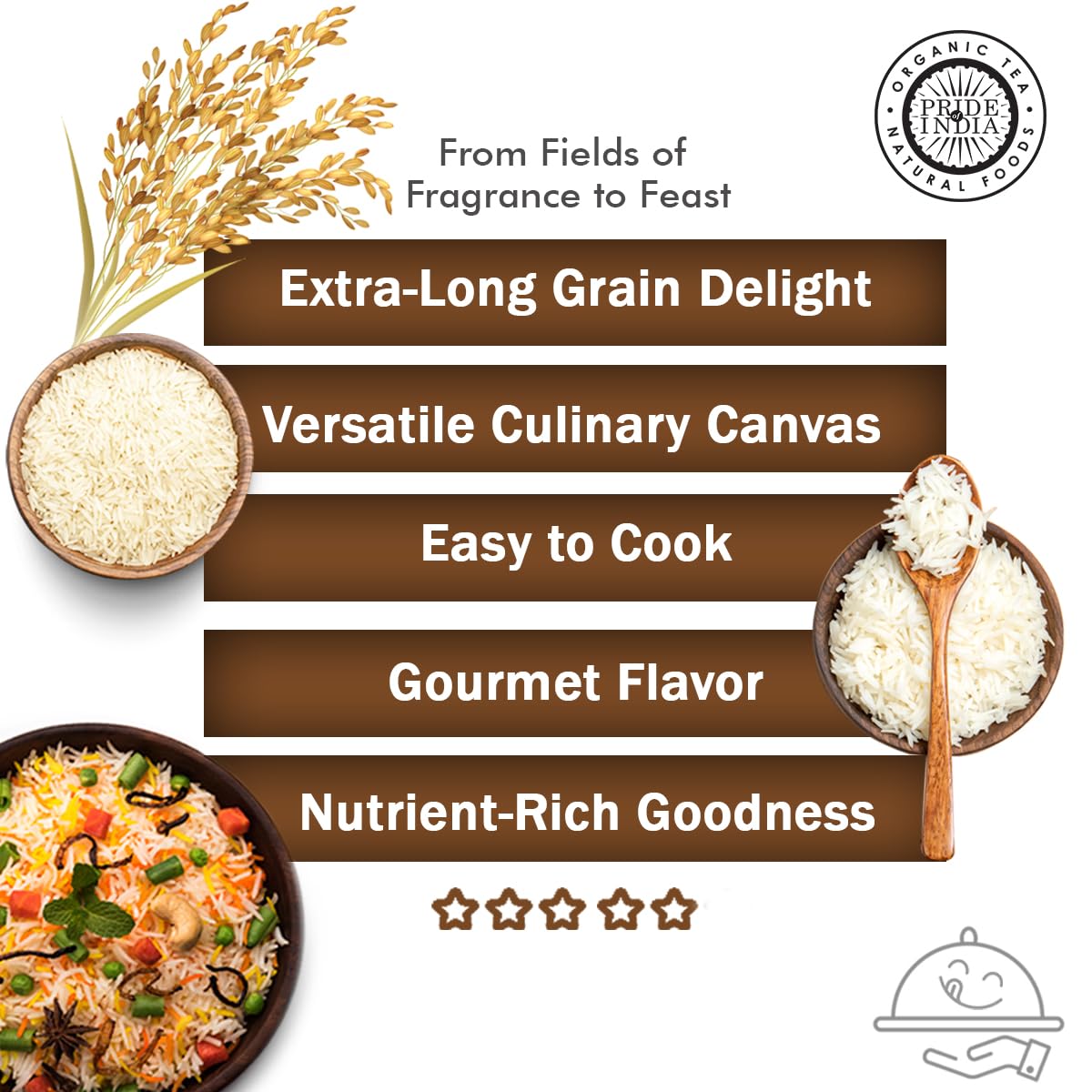 Extra Long White Basmati Rice 5 Lbs