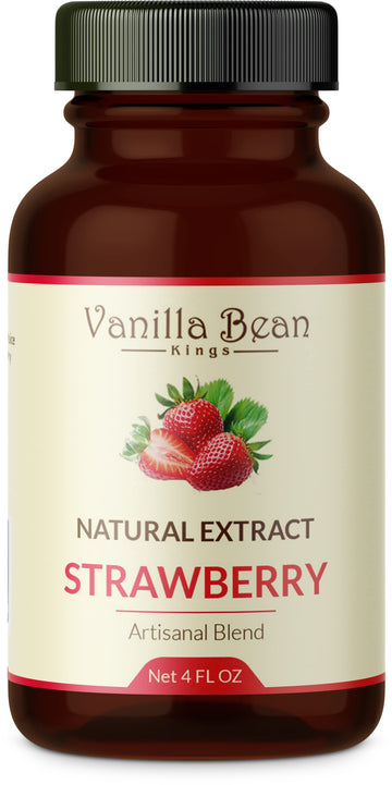 Natural Strawberry Extract For Baking And Flavoring - 4 Oz - Premium Quality Natural Flavors For Baked Goods, Desserts, & Cookin