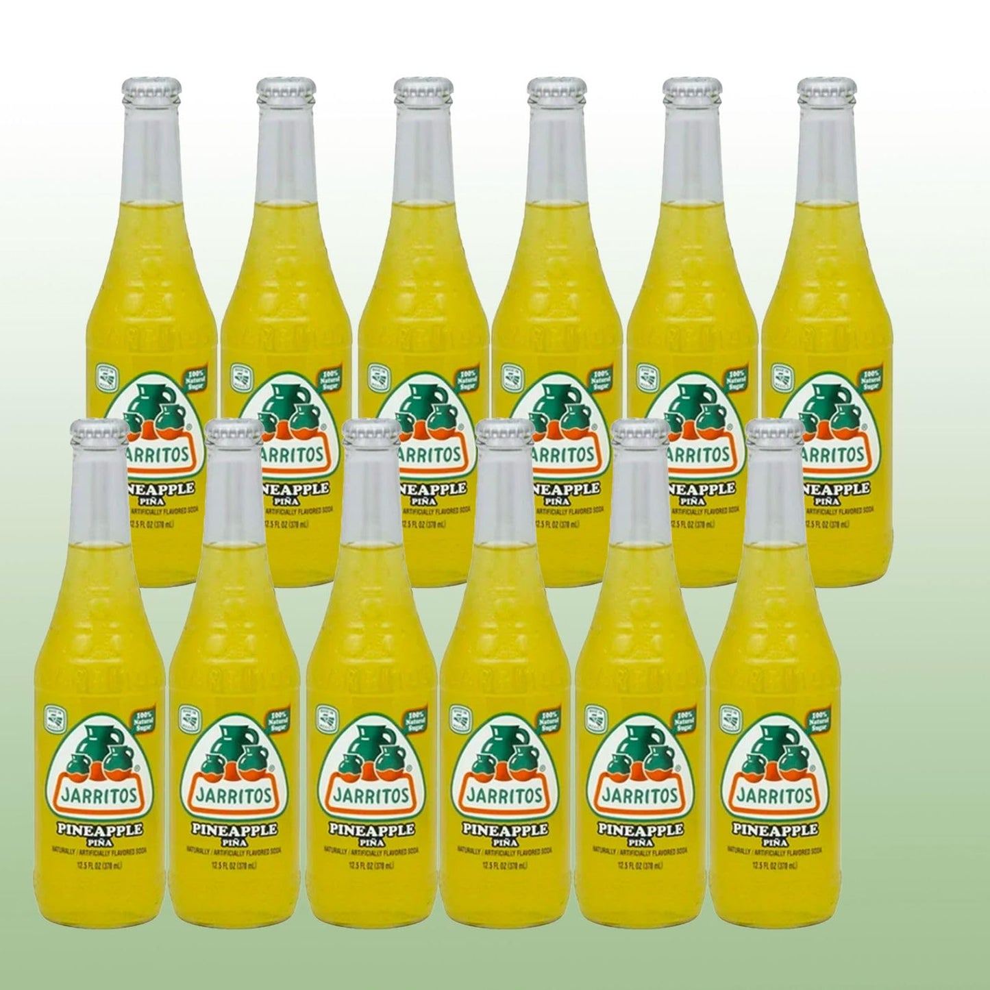 Jarritos Pineapple Mexican Soft Drink 12 Fl Oz Glass Bottles 12 Pack