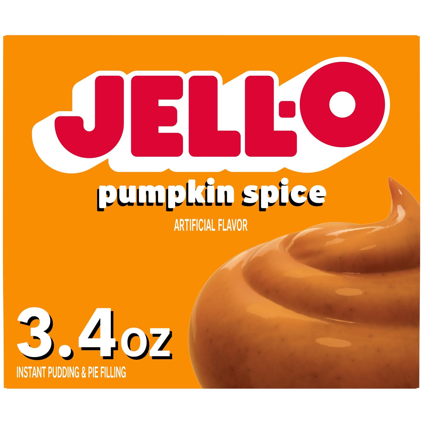 Jell-O Pumpkin Spice Artificially Flavored Instant Pudding & Pie Filling Mix, 3.4 oz Box
