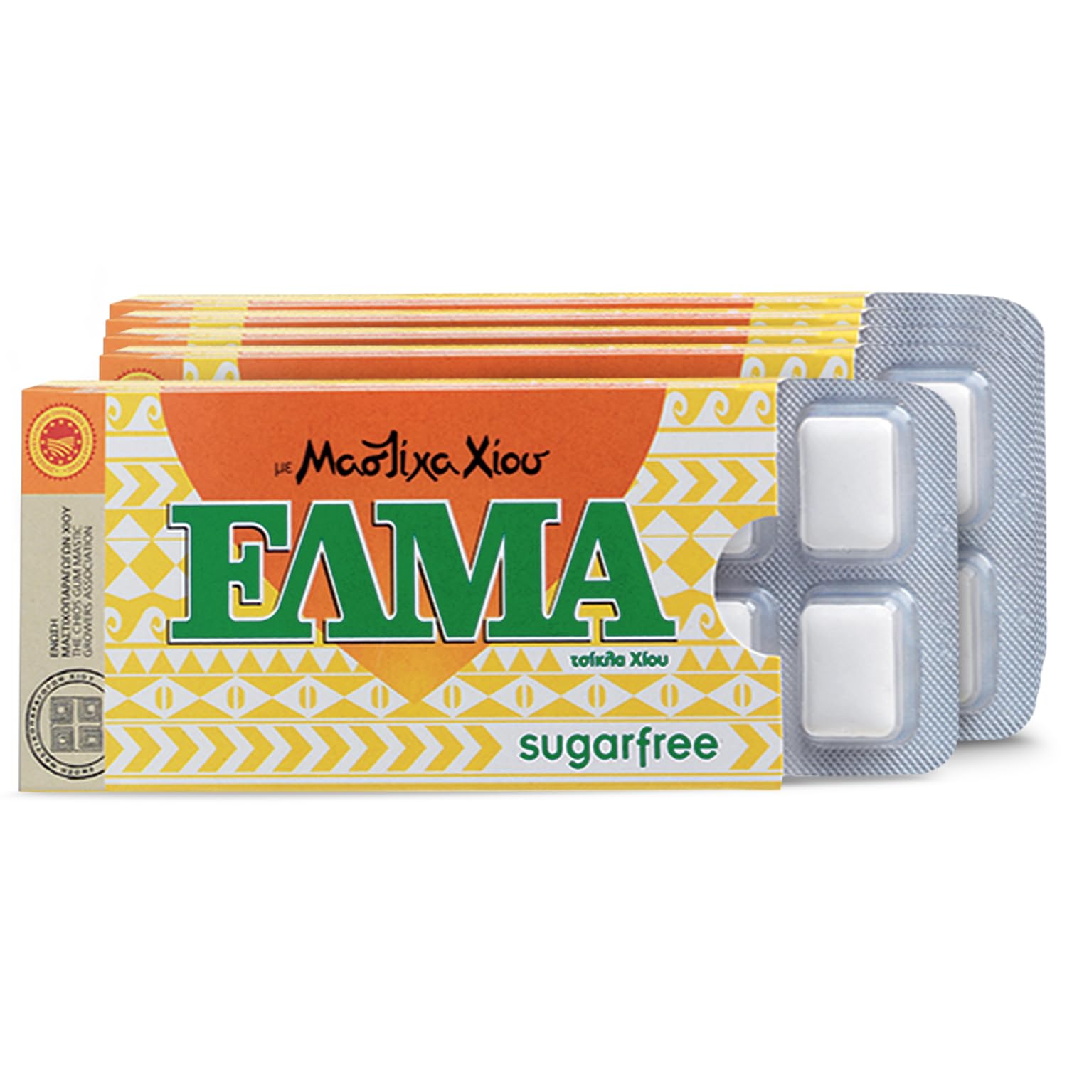 Supersmart Mastic Gum Chewing Gum - Sugar Free, Menthol Taste with Xylitol - 50 Count - White